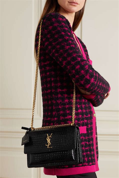 is ysl sunset a classic bag|ysl sunset bag crocodile.